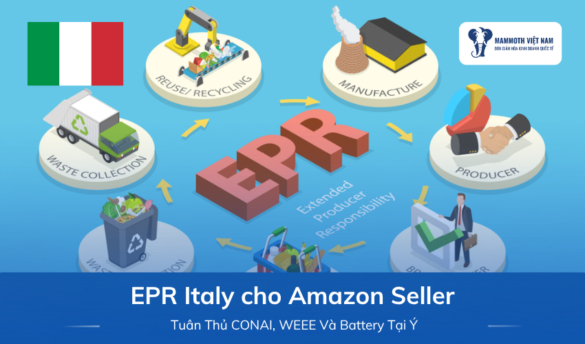 EPR Italy Cho Amazon Seller: Tuân Thủ CONAI, WEEE Và Battery Tại Ý