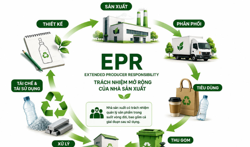 EPR là trách nghiệm của doanh nghiệp trong suốt vòng đời của sản phẩm